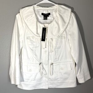 Sandro sportswear white utility jacket new with tags sizeSmall